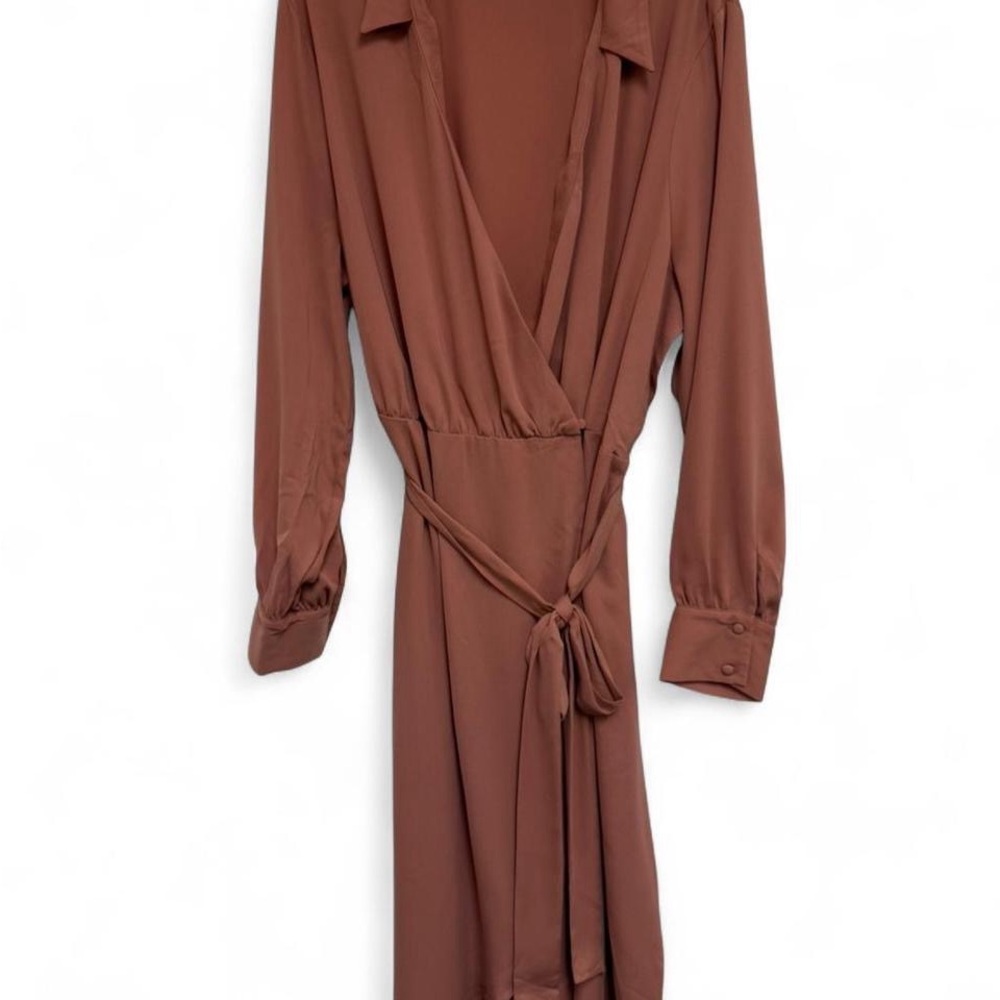 ASOS Rust Wrap-Front Maxi Dress